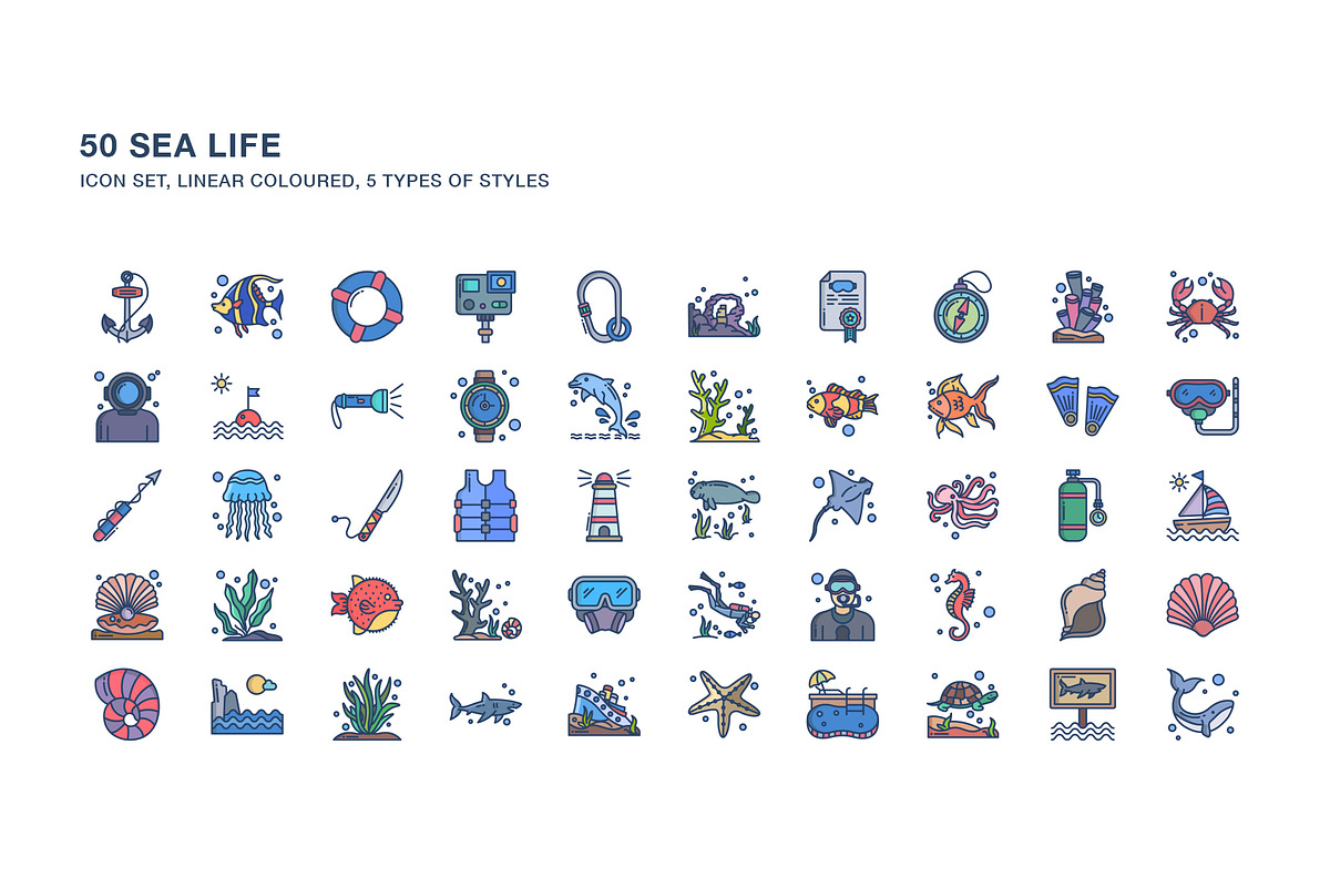 Sea Life icon set, an Icon by Icongeek26 (Photo 4 of 6)