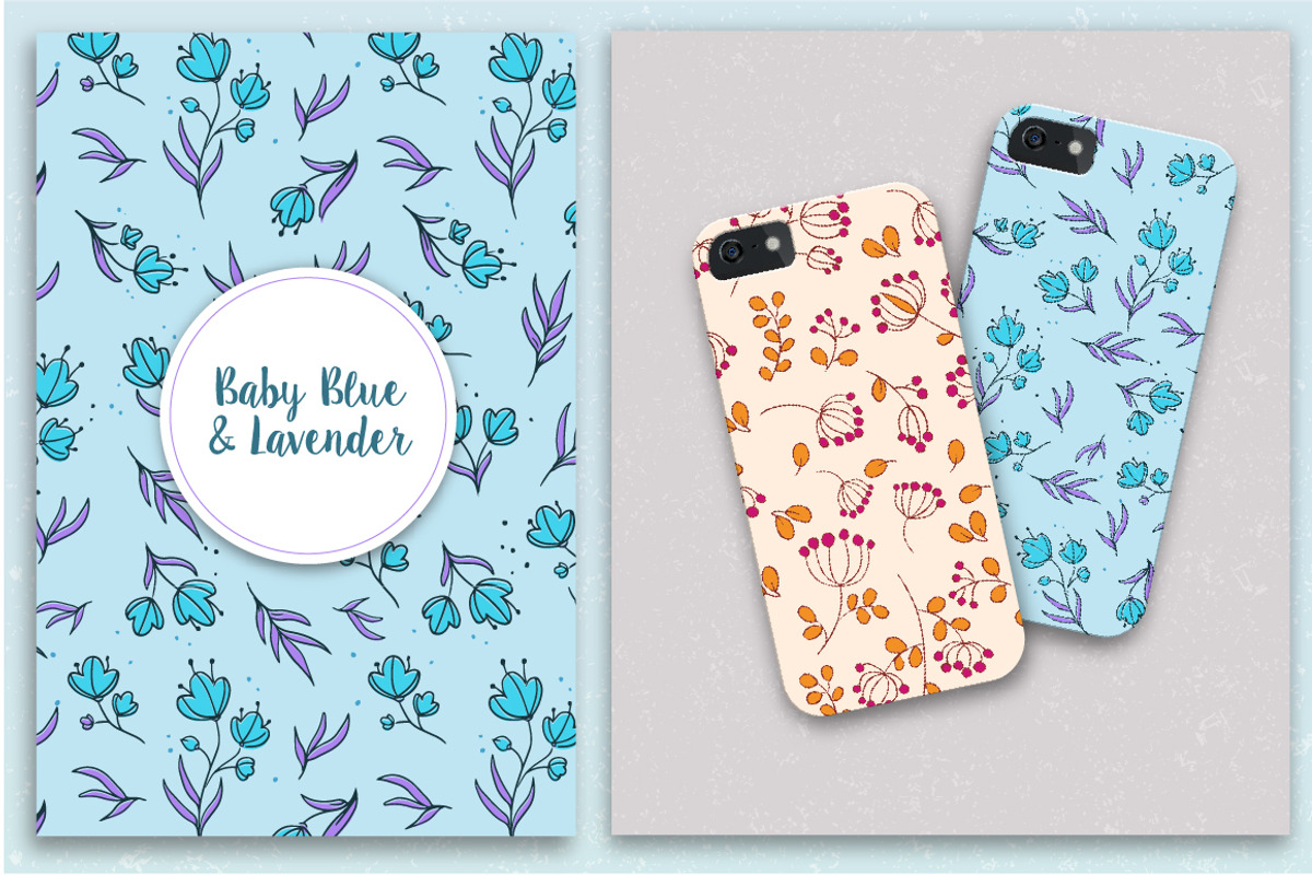 Seamless Vector Flower Patterns, a Pattern Graphic by Ta-da! Magical Prints (Photo 4 of 6)
