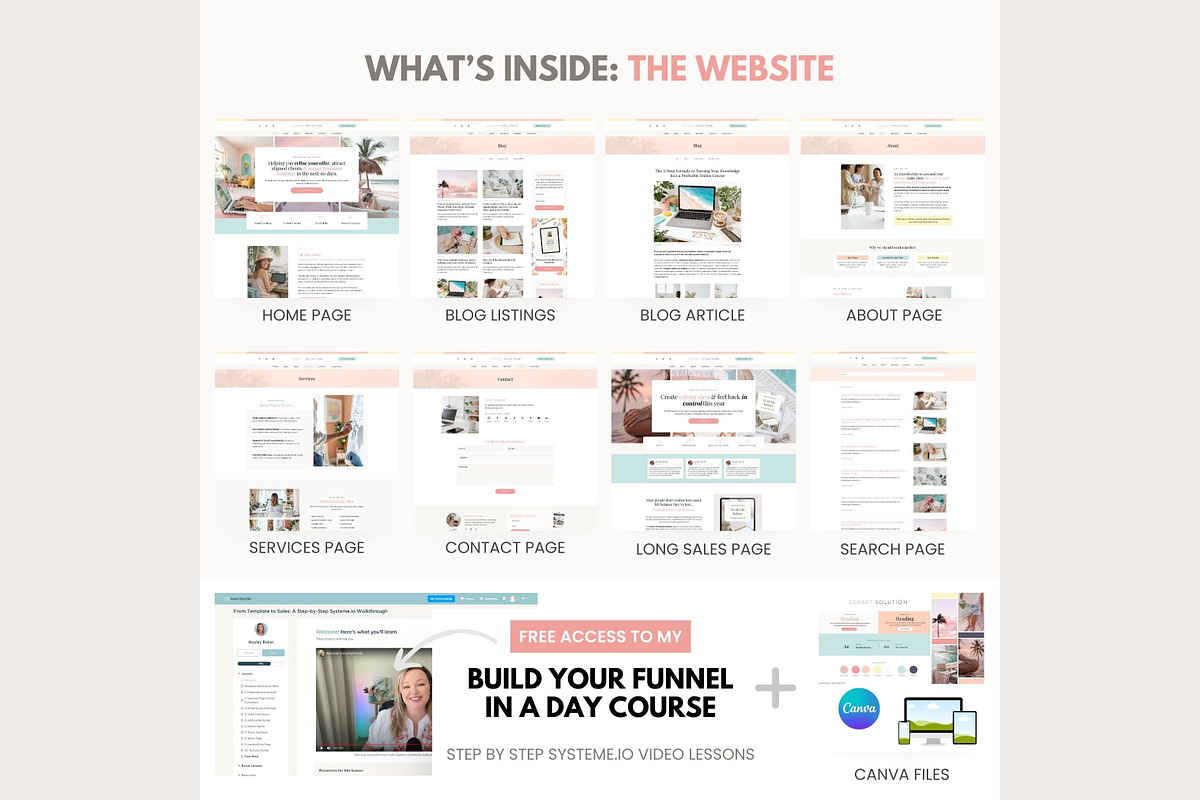Systeme.io Sorbet Solution Blog, a Landing Page Template by Hayley's Digital Hub (Photo 3 of 10)