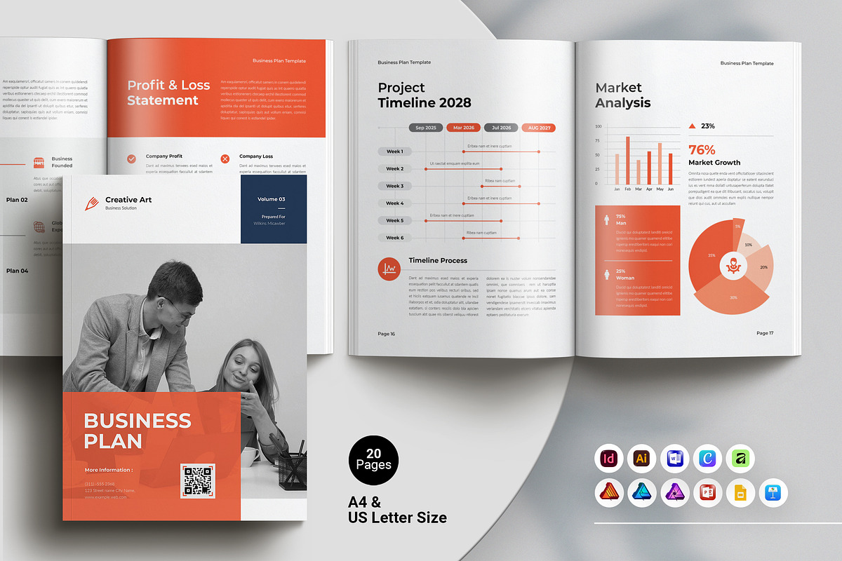 Business Proposal Brochure Template, a Brochure Template by Spark_Creative (Photo 1 of 15)