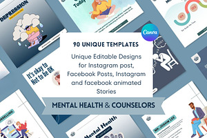 Mental Health Social Media Templates