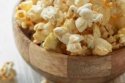 Tasty salted homemade popcorn, a Food & Drink Photo by Olena Rudo