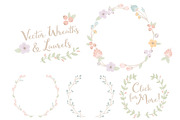 Pastel Vector Flower Wreaths, an Illustration by Amanda Ilkov (Thumbnail 3 of 3)