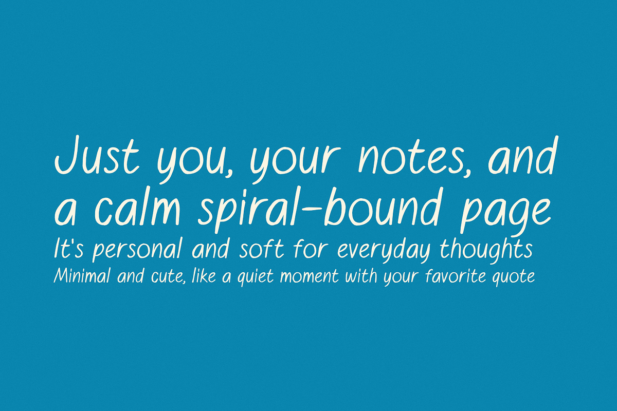 Spirinotes – Slim and Soft Font, a Handwritten Font by TypeTasty Font (Photo 4 of 10)