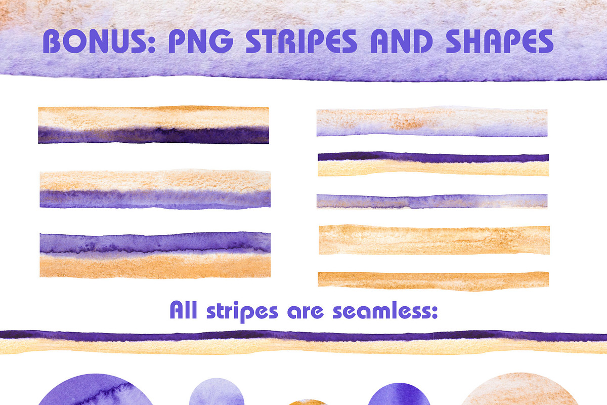 Watercolor seamless patterns, a Pattern Graphic by Wild Rose (Photo 6 of 9)