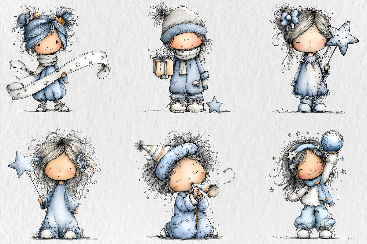 Happy New Year Girl Clipart, an Illustration by Rose Art (Photo 4 of 7)