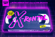 X-Rental - 1980s Retro Horror Font, a Handwritten Font by Wingsart Studio (Thumbnail 1 of 15)