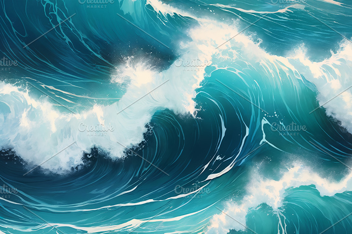 Ocean Waves, a Decorative Illustration by h.utomo (Photo 3 of 31)