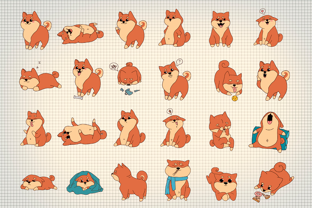 shiba inu, an Animal Illustration by kaplaniha (Photo 2 of 4)