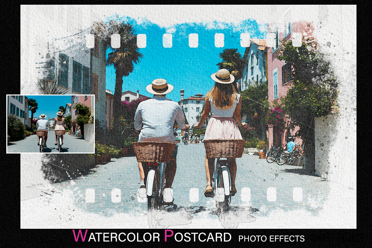 Watercolor Postcard Photo Effects, an Action Add-On by 3d_model_tifotizi (Photo 1 of 5)