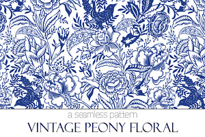 Vintage Peony Floral - Pattern