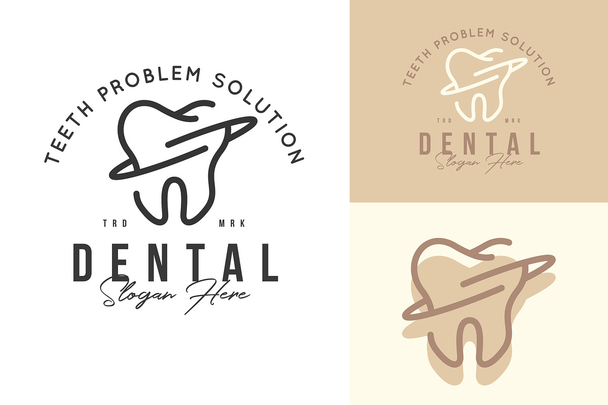 dental clinic logo vector outline, a Branding & Logo Template by Lodzrov
