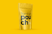 Stand Up Pouch Mockup Half Side view, a Cups & Container Mockup by easymock (Thumbnail 7 of 12)