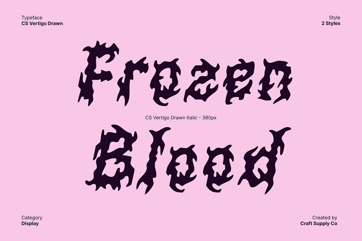 CS Vertigo Drawn, a Blackletter Font by Craft Supply Co. (Photo 3 of 8)