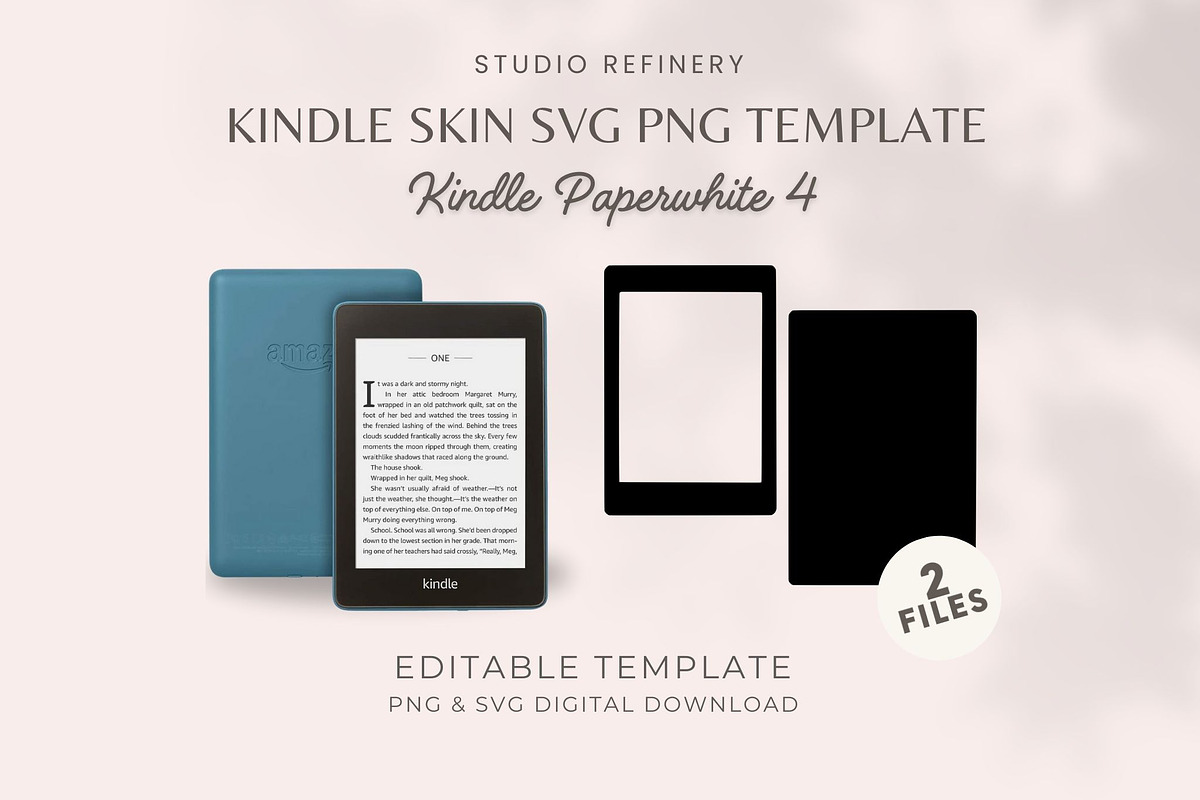 Kindle Paperwhite 4 Skin SVG PNG, a Graphic by STUDIO REFINERY (Photo 1 of 5)