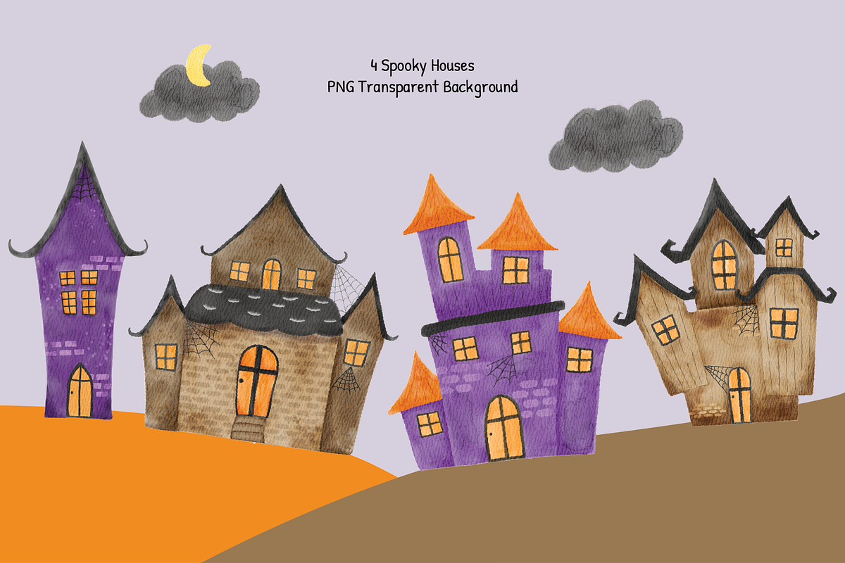 Spooky Halloween Watercolor Bundle, a Seasonal Illustration by An Design (Photo 2 of 6)