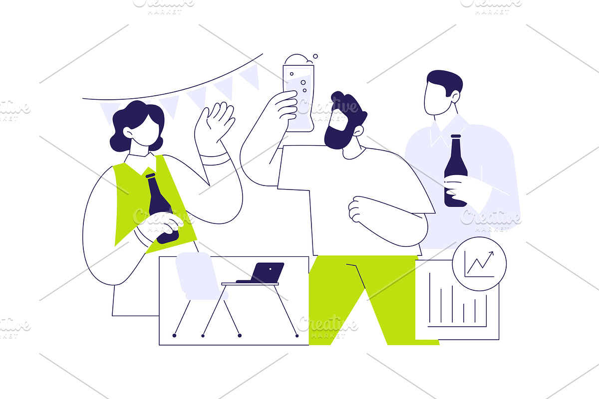 Celebrate business success isolated, a Finance Illustration by Visual Generation