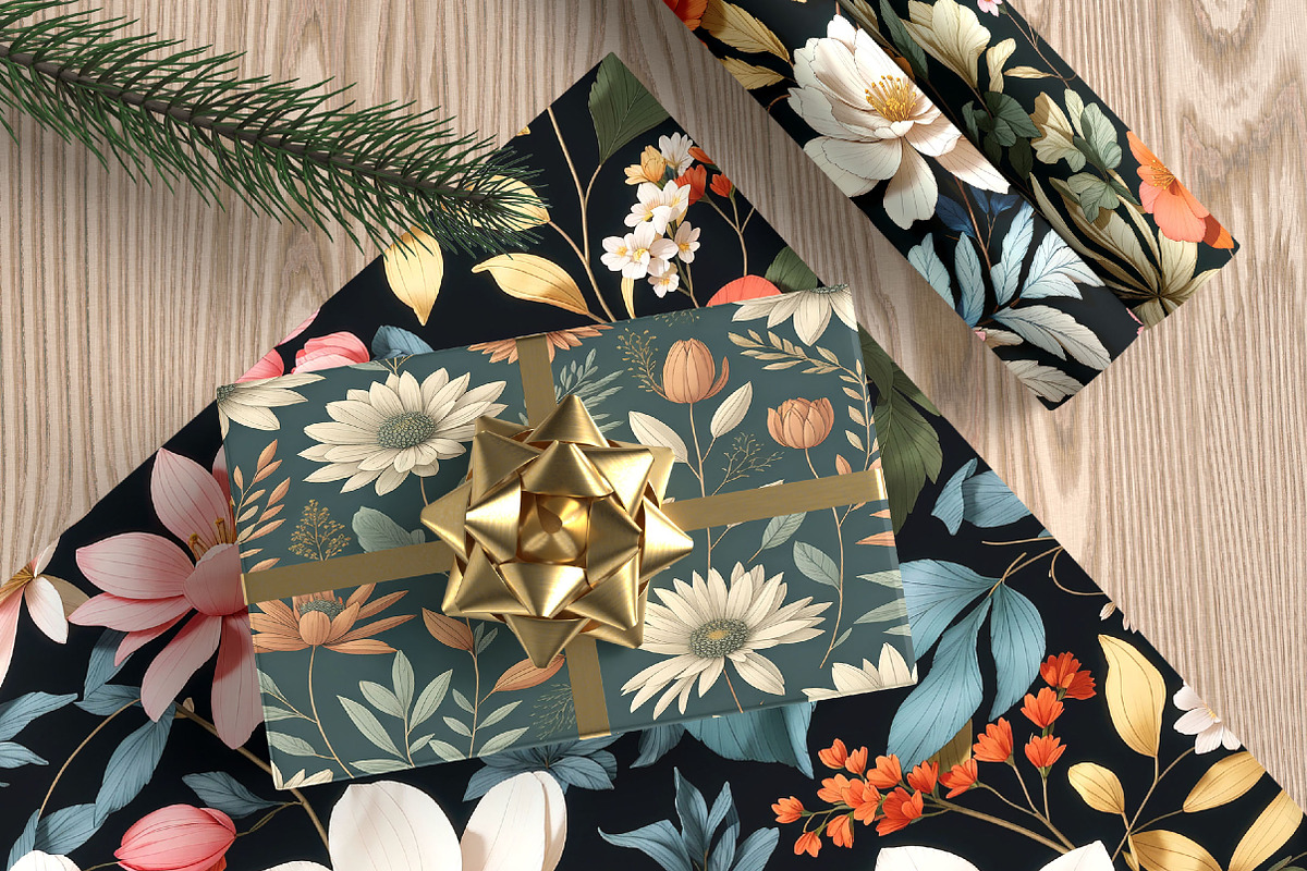 Abstract Flower Seamless Pattern, a Work Illustration by VintageArt (Photo 3 of 4)