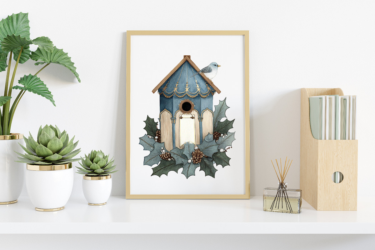 Watercolor Rustic Wooden Christmas, an Illustration by Canvas Craft (Photo 7 of 8)