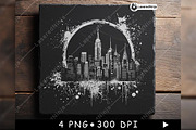 New York Logo City Skyline Urban, a Background Graphic by LaseredNinja (Thumbnail 2 of 7)