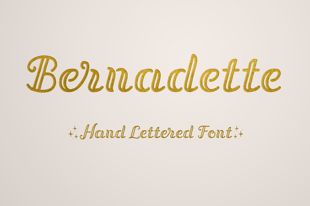 Bernadette, a Script Font by Studio Dot by dot (Photo 1 of 3)