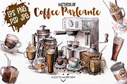 Watercolor Coffee Black Parleante, a Food Illustration by Graphobia (Thumbnail 3 of 8)