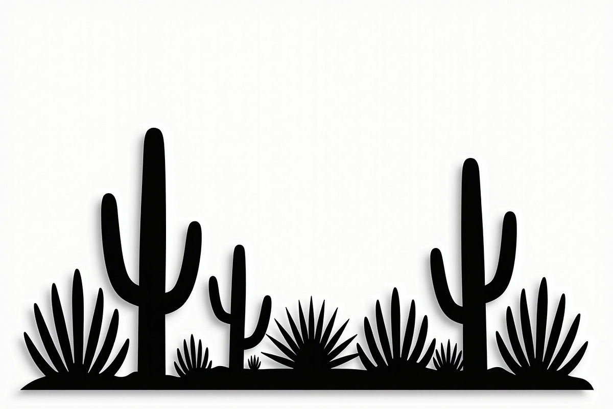 Wild Desert Cactus Scene Set, an Illustration by hafijul (Photo 10 of 15)