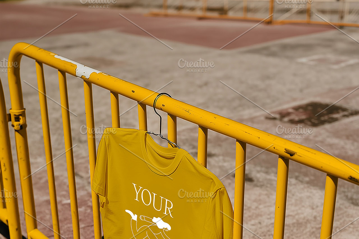 Streetwear Hanging T-Shirt Mockup, a Shirt Mockup by ABC Studio (Photo 4 of 5)