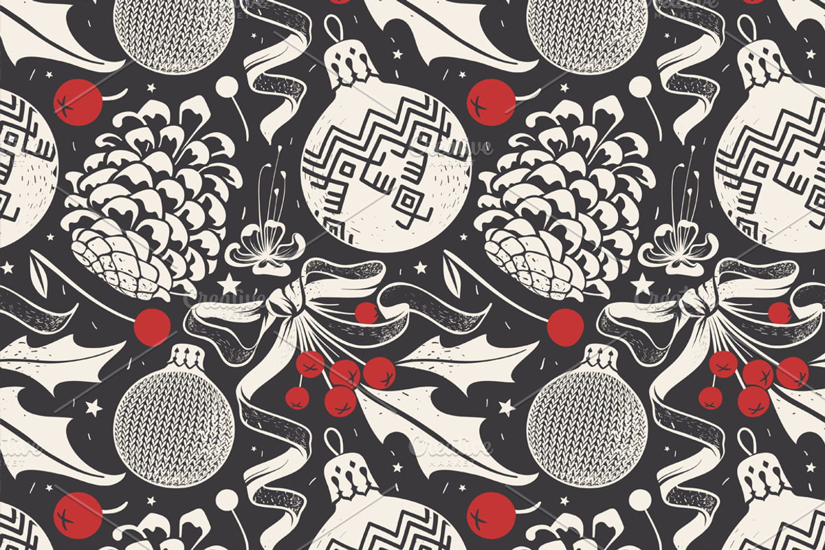 Vintage Christmas Cartoon Patterns, a Pattern Graphic by Adiemus (Photo 4 of 8)
