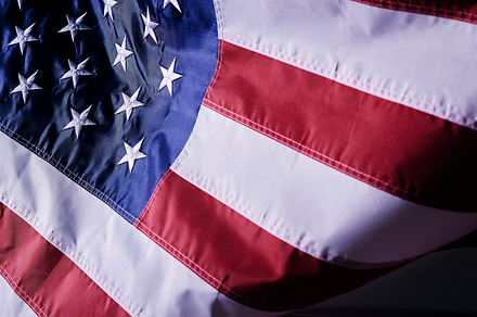 closeup shot of the waving flag of the United States of America, a Photo by 1981 Rustic studio kan