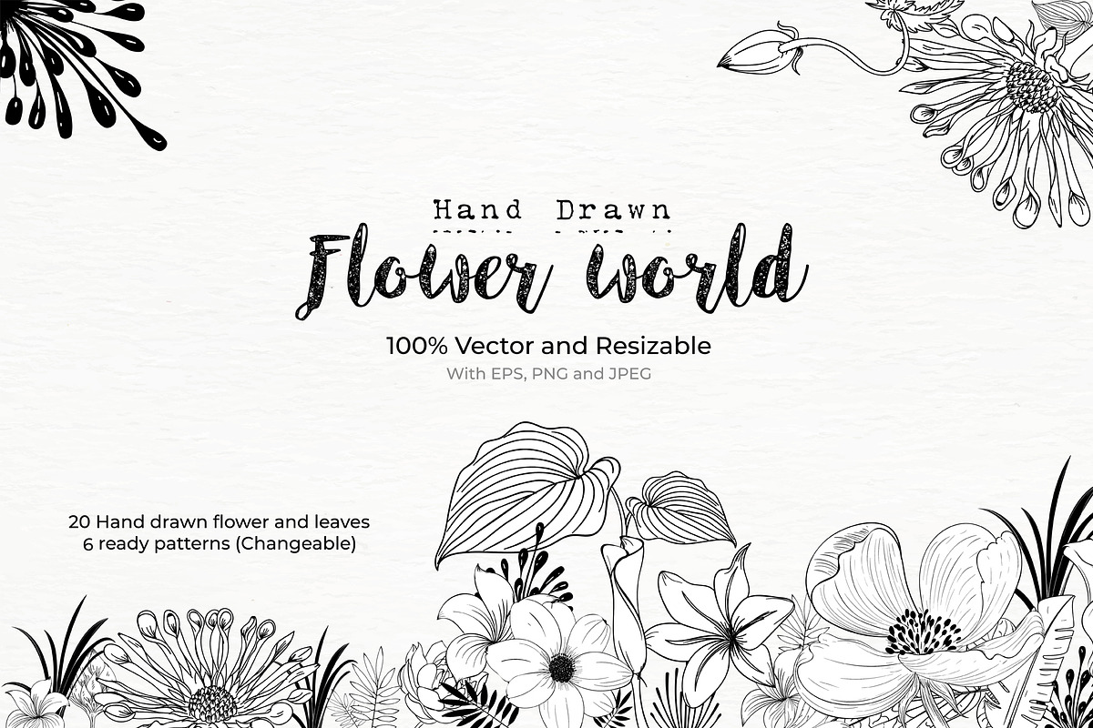 Hand Drawn Flower World, an Illustration by Suvham Roy (Photo 1 of 7)