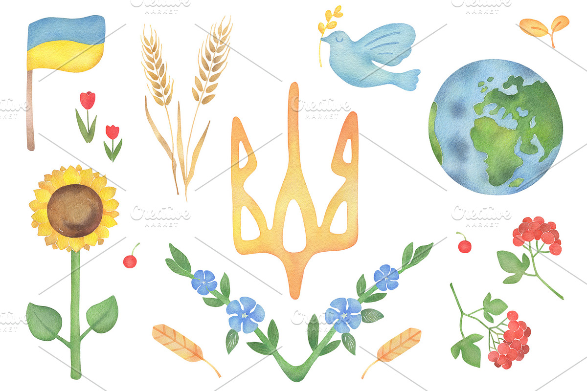 Ukraine symbols, save Ukraine, peace, a Person Illustration by Vivitta (Photo 3 of 3)