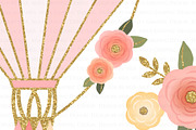 Hot Air Balloon Glitter Gold Set, a Texture Illustration by Mia's Graphic Design (Thumbnail 6 of 9)
