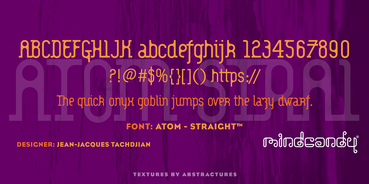 Atom - Straight™, a Slab Serif Font by MINDCANDY