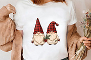 Plaid Christmas Gnome Couple PNG Art, a Seasonal Illustration by CrexoraLab (Thumbnail 4 of 4)