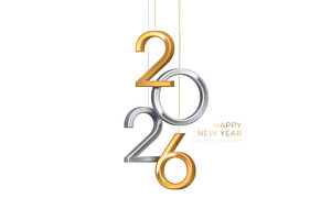 2026 icon gold New Year, an Object Illustration by kotoffei