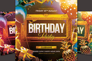 Birthday Party Flyer, a Flyer Template by styleWish