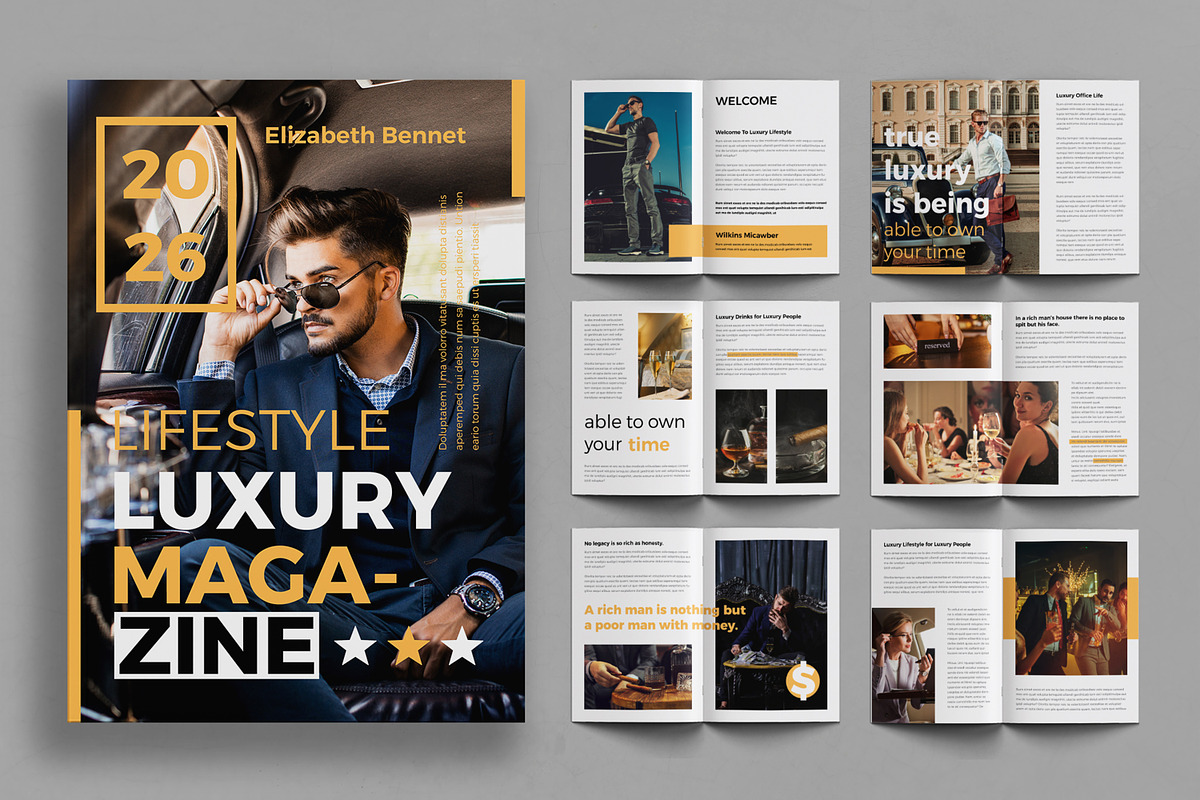 Luxury Lifestyle Magazine Template, a Magazine Template by ContestDesign (Photo 1 of 3)