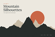 Mountain Silhouettes Vol. 2, an Object Graphic by Build Interactive (Thumbnail 1 of 9)