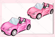 Pink Summer Girl Clipart set, an Object Illustration by The GG Shop (Thumbnail 7 of 7)