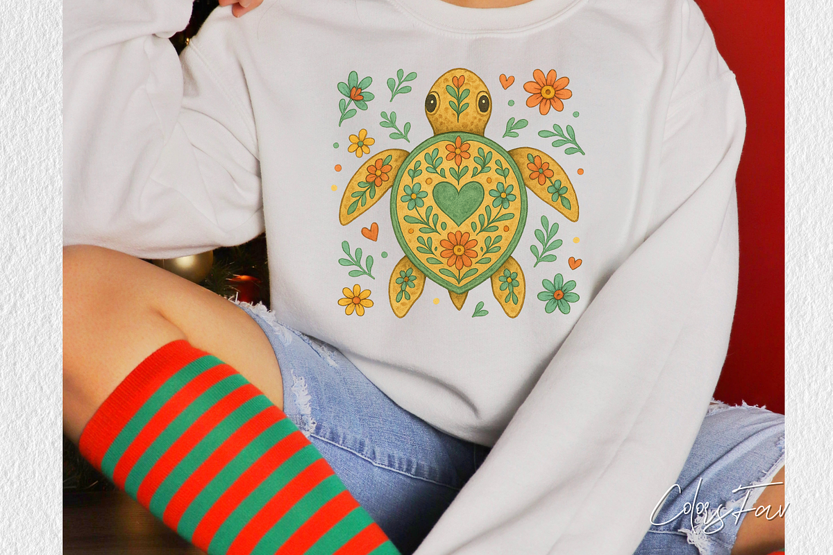 Sea Turtle Bundle Tropical Summer, an Animal Illustration by Colorsfav (Photo 7 of 9)