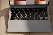 Laptop Mockup on Beige Sofa, a Device Mockup by Art-Jek.std (Thumbnail 3 of 4)