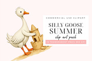 Silly Goose Summer Clipart PNG, an Object Graphic by Printable Pretty Studio (Thumbnail 5 of 5)