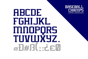 BASEBALL CHAMPS FONT FAMILY