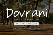 Dovrani | Simple Display Font, a Handwritten Font by Everyday Perfection (Thumbnail 1 of 5)