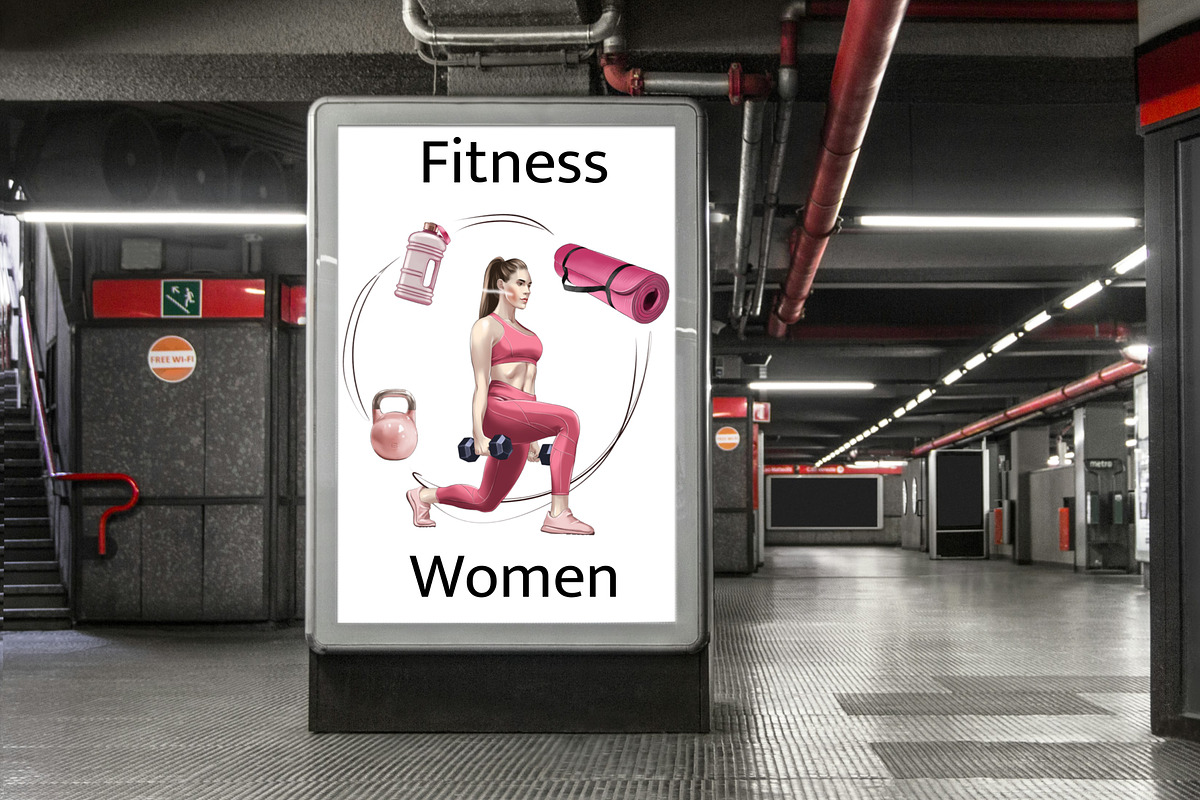 Fitness Women Clipart Set, a Sport Illustration by IrynaPanashii (Photo 5 of 6)