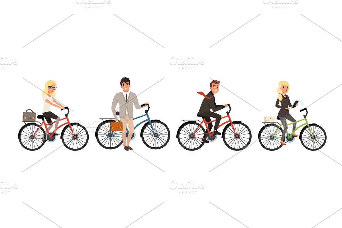 Business People Using Eco Friendly, a Person Illustration by TopVectors