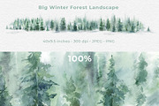 Watercolor Forest Landscapes, a Decorative Illustration by LeiaSW (Thumbnail 3 of 9)