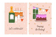 Happy birthday cards designs set, an Object Illustration by Good Studio (Thumbnail 9 of 17)
