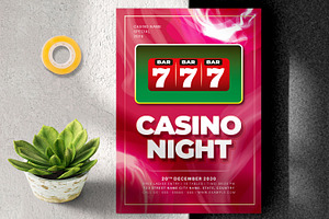 Casino Night Party Flyer, a Flyer Template by MightyDesign